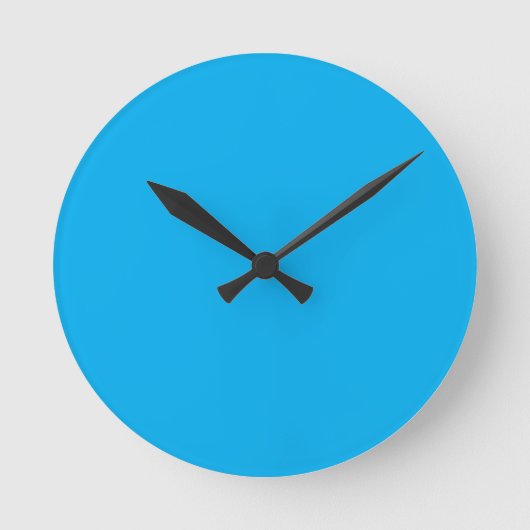 Aqua Blue Runde Wanduhr (Vorderseite)