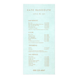 Aqua Blue Salon Wellness-Center Preisliste Menü