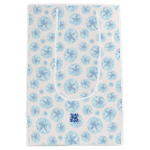 Aqua-Blue-Sand-Dollar-Geschenktasche Mittlere Geschenktüte (Rückseite)