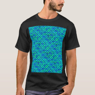 Aqua Blue Scales T-Shirt