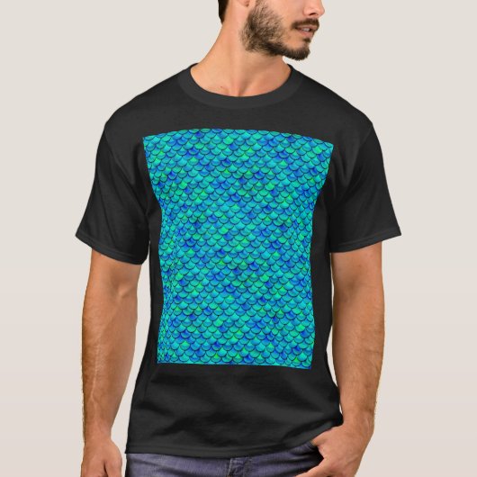 Aqua Blue Scales T-Shirt (Vorderseite)