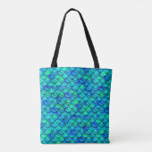 Aqua Blue Scales Tasche (Rückseite)