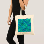 Aqua Blue Scales Tragetasche (Vorderseite (Produkt))