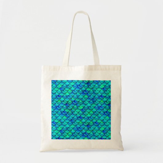 Aqua Blue Scales Tragetasche (Vorne)