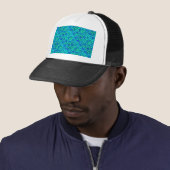 Aqua Blue Scales Truckerkappe (Beispiel)