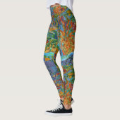Aqua Blue Sea Abstraktes Meer Leggings (Links)
