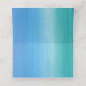 Aqua Blue Sea Creature of Seaweed Shades of Blue Platzkarte (Innenseite Aufgefaltet)