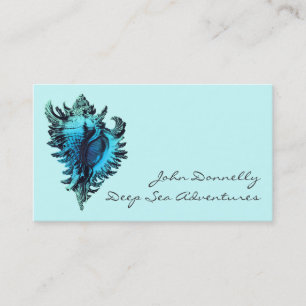 Aqua Blue Sea Muschel Business Cards Visitenkarte