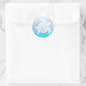 Aqua Blue Sea Tropical Turtle Stickers (Tasche)