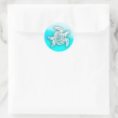 Aqua Blue Sea Tropical Turtle Stickers (Tasche)