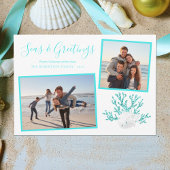Aqua Blue Seas & Greetings Beach Weihnachten 2 Fot