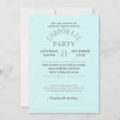 Aqua Blue Seashells tropischer Strand Corporate Pa Einladung (Vorderseite)