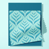 Aqua Blue Seaweed and Pearls Stoff