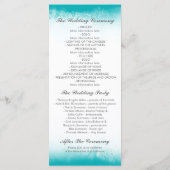 Aqua-Blue-Seesterne-Hochzeitsprogramme Programm (Rückseite)