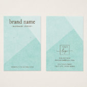 Aqua Blue Shades Ohrring-Display-Karte (Vorne & Hinten)