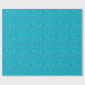 Aqua Blue Silver White Christmas Snowflakes Geschenkpapier (Flach)