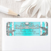 Aqua Blue & Silver Winter Wonderland Schneeflocken (Insitu)