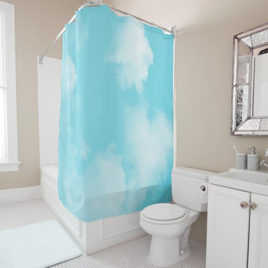 Aqua Blue Sky Duschvorhang (Beispiel)
