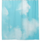 Aqua Blue Sky Duschvorhang (Vorderseite)
