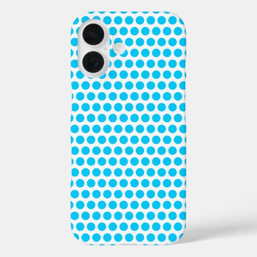 Aqua Blue Small Dots Case-Mate iPhone Hülle (Rückseite)
