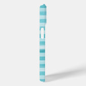 Aqua Blue Soft Streifen Wasserfarbmuster Case-Mate iPhone Hülle (Rückseite / Rechts)