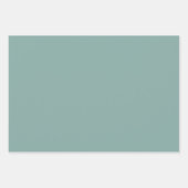 Aqua Blue Solid Color Geschenkpapier Set (Vorderseite 3)