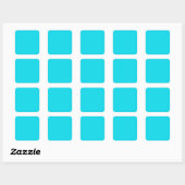 Aqua Blue Square Sticker (Blatt)