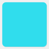 Aqua Blue Square Sticker (Vorderseite)