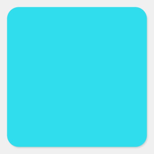 Aqua Blue Square Sticker (Vorderseite)