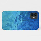 Aqua Blue Stached Glass Case-Mate iPhone Hülle (Rückseite (Horizontal))