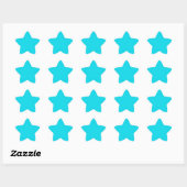 Aqua Blue Star Sticker (Blatt)