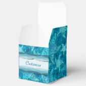 Aqua Blue Starfish Muster Cube Fevor Box Geschenkschachtel (Geöffnet)