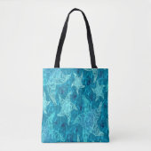 Aqua Blue Starfish Pattern Tasche (Vorderseite)