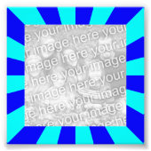 Aqua Blue Sternexplosion Frame Foto (Vorne)