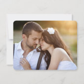 Aqua Blue Stilvolle Sparkling Lights Foto Wedding Dankeskarte (Rückseite)