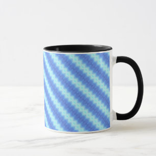 Aqua Blue Strick Crochet Strip Texturmuster Tasse