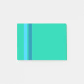 Aqua Blue Stripes Post-it® Notes Post-it Klebezettel (Vorderseite)