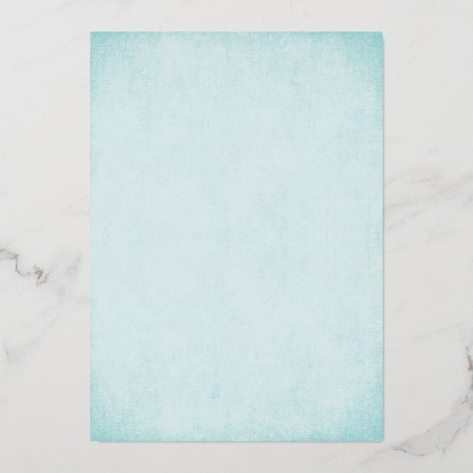 Aqua Blue Sweet 16 Gold Confetti Foil Einladung (Rückseite)