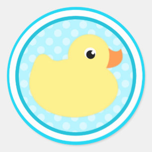 Aqua Blue Sweet Baby Duck Stickers