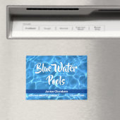 Aqua Blue Swimming Pool Cleaning Service Magnet (In Situ (Geschirrspüler))