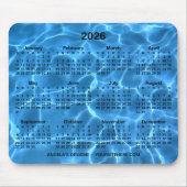 Aqua Blue Swimming Pool Kalender Förderung Mousepad (Vorne)