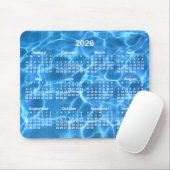Aqua Blue Swimming Pool Photo 2026 Calendar Mousepad (Mit Mouse)