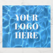 Aqua Blue Swimming Pool Photo for Your Logo Bierflaschenetikett (Einzelnes Label)