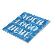 Aqua Blue Swimming Pool Photo for Your Logo Fliese (Seite)