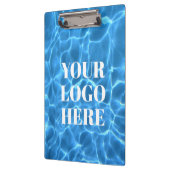 Aqua Blue Swimming Pool Photo for Your Logo Klemmbrett (Links)