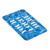 Aqua Blue Swimming Pool Photo for Your Logo Magnet (Rechte Seite)