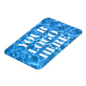 Aqua Blue Swimming Pool Photo for Your Logo Magnet (Linke Seite)