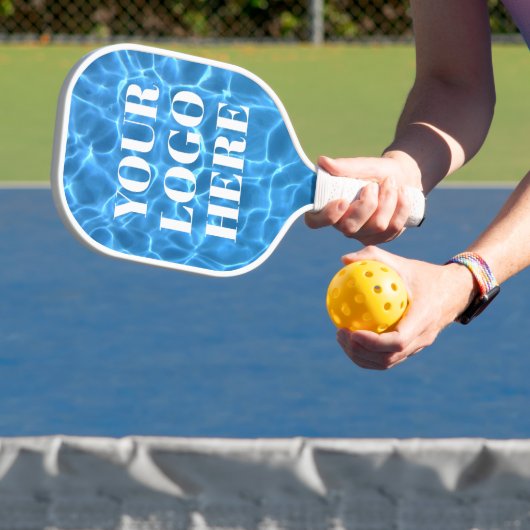 Aqua Blue Swimming Pool Photo for Your Logo Pickleball Schläger (InSitu)