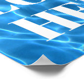 Aqua Blue Swimming Pool Photo for Your Logo Poster (Ecke)