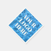 Aqua Blue Swimming Pool Photo for Your Logo Serviette (Ecke)